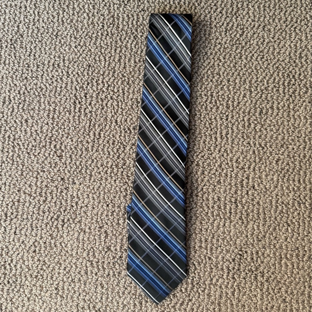 Pronto Uomo Silk Blue Striped Tie